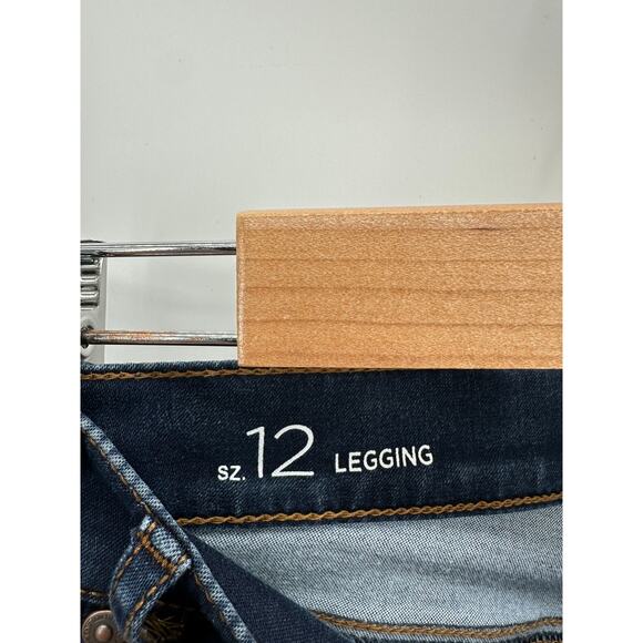 Loft Outlet Dark Wash Legging Denim Jegging Jean Stretch Womens Size 12 - Picture 7 of 7